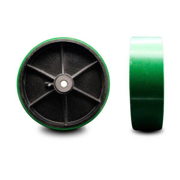 SCC-12" GN Poly on Cast Iron Wheel Only w/Roller Bearing-3/4"Bore-3500 lbs Cpty